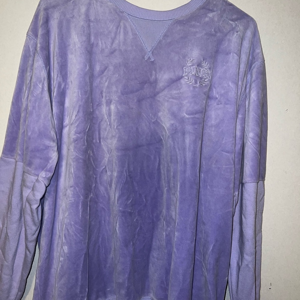 Victoria Secret pink velvet crew neck